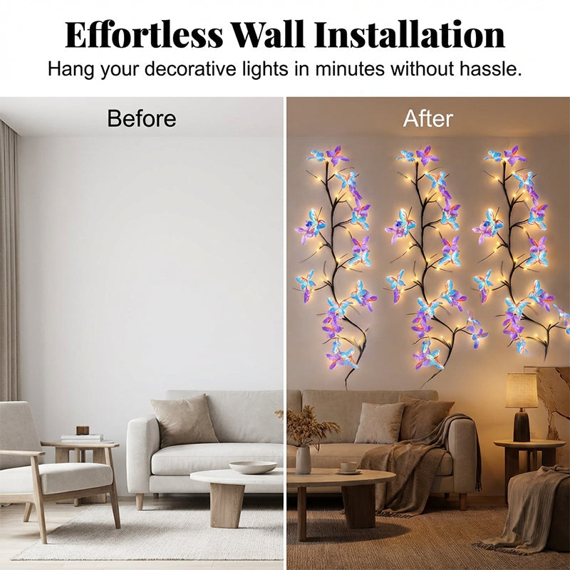 🥳2026 HOT SALE🌿Romantic Butterfly Vine LED Lights