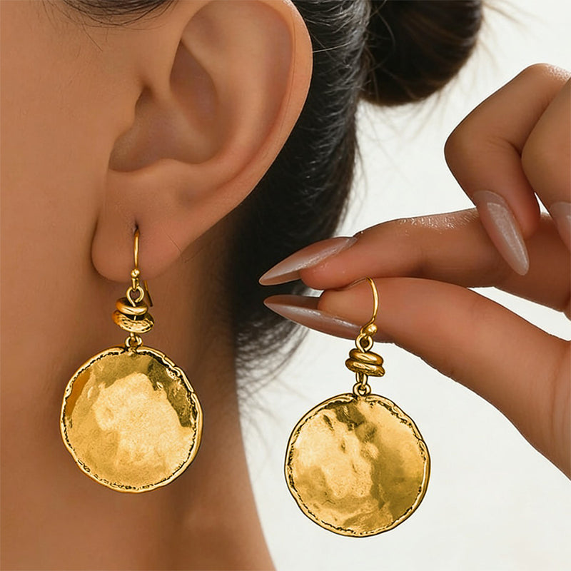 ✨Vintage Hammered Metal Teardrop Earrings