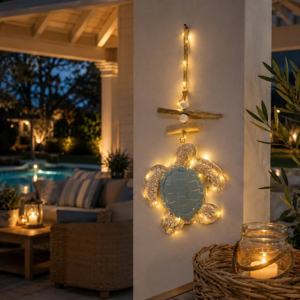 Glow-in-the-Dark Coastal Turtle Wall Hanging 🐢