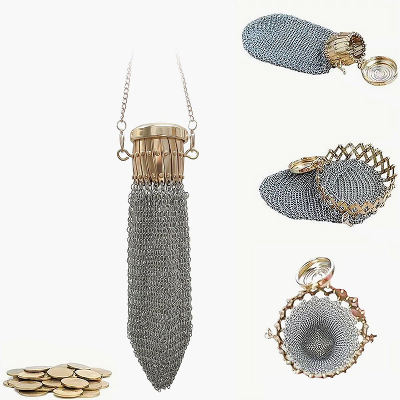 Vintage-Inspired Chainmail Coin Purse