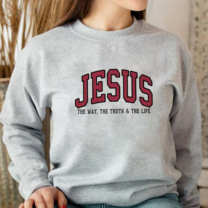 Christian Sweatshirt JE Hoodie Faith Sweatshirt - The Way, The Truth & The Life✝️