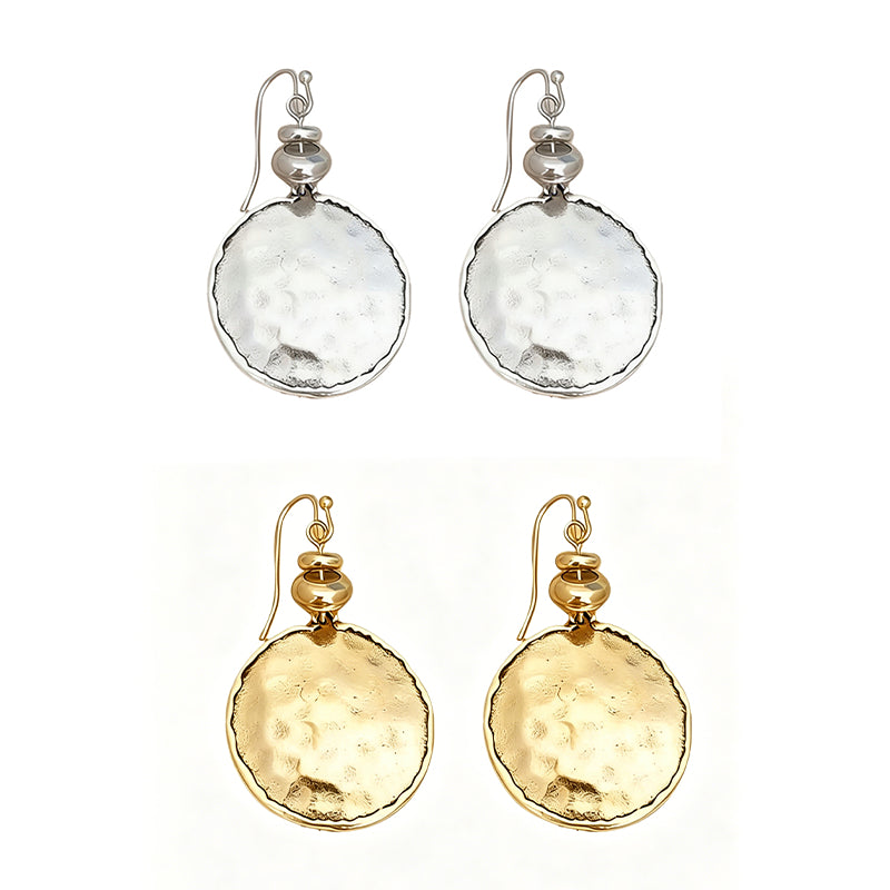 ✨Vintage Hammered Metal Teardrop Earrings
