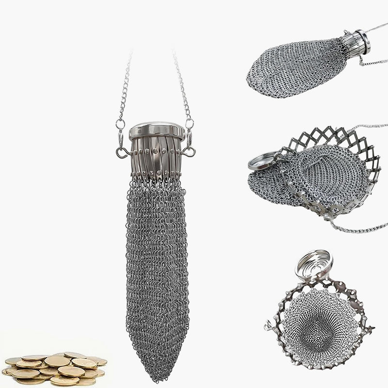 Vintage-Inspired Chainmail Coin Purse