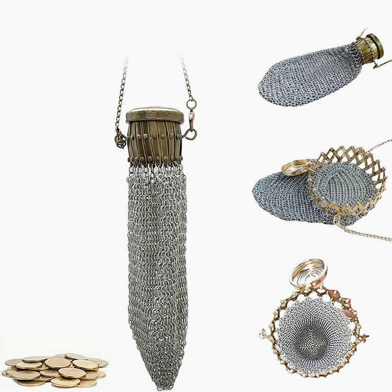 Vintage-Inspired Chainmail Coin Purse