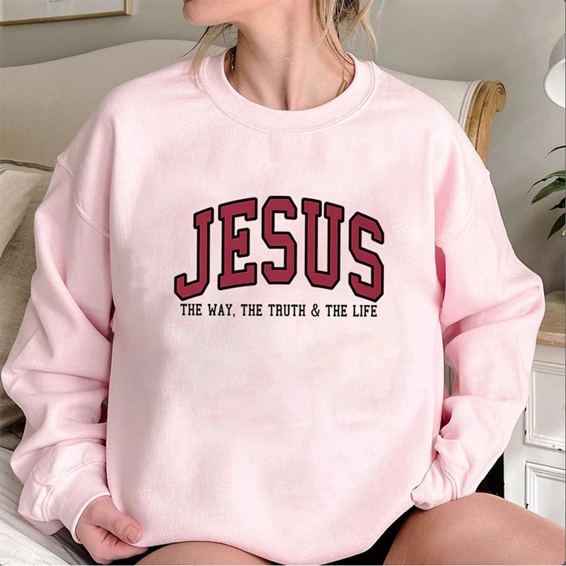 Christian Sweatshirt JE Hoodie Faith Sweatshirt - The Way, The Truth & The Life✝️