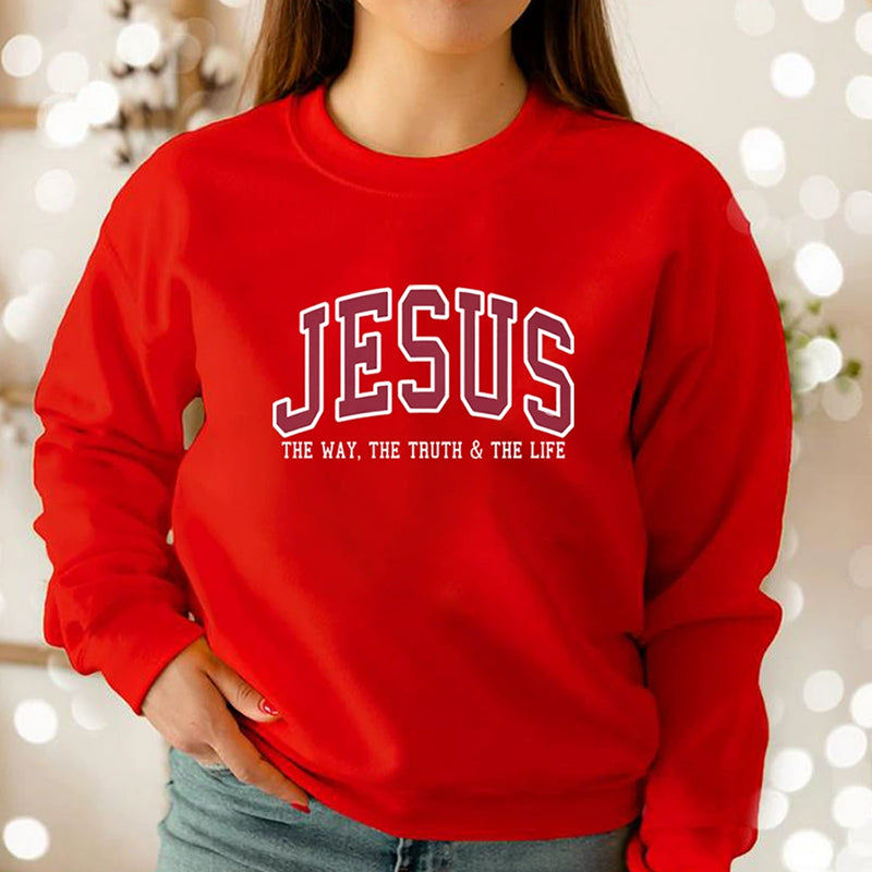Christian Sweatshirt JE Hoodie Faith Sweatshirt - The Way, The Truth & The Life✝️