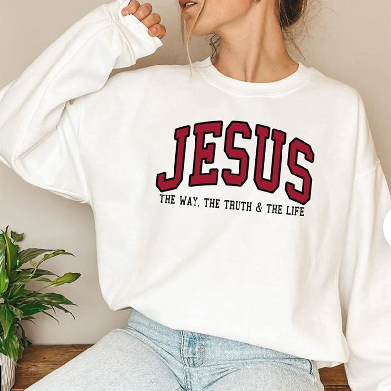 Christian Sweatshirt JE Hoodie Faith Sweatshirt - The Way, The Truth & The Life✝️