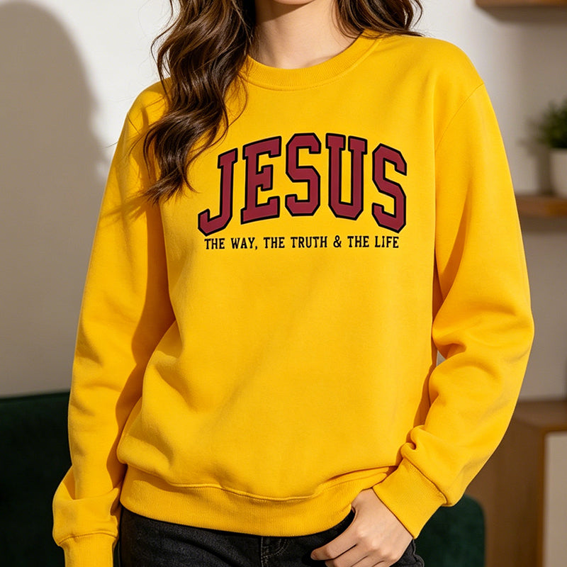 Christian Sweatshirt JE Hoodie Faith Sweatshirt - The Way, The Truth & The Life✝️