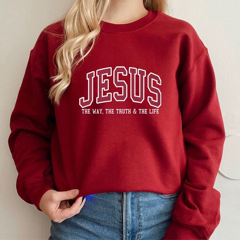 Christian Sweatshirt JE Hoodie Faith Sweatshirt - The Way, The Truth & The Life✝️