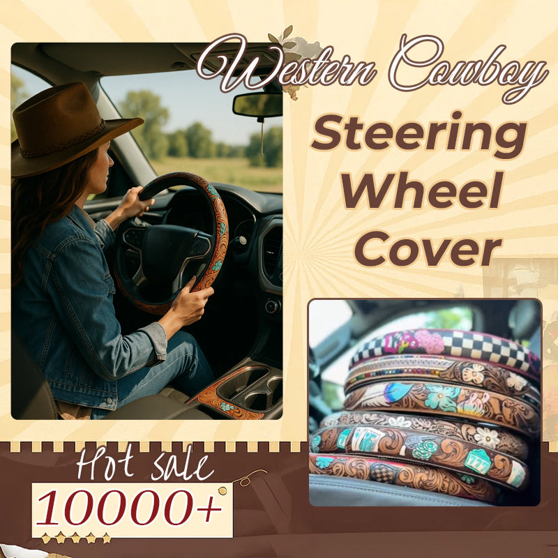 💥Limited-time offer🤠 Western Cowboy Steering Wheel Cover