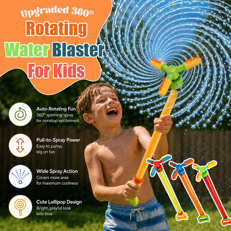 💦 Upgraded 360° Rotating Water Blaster For Kids 🌊