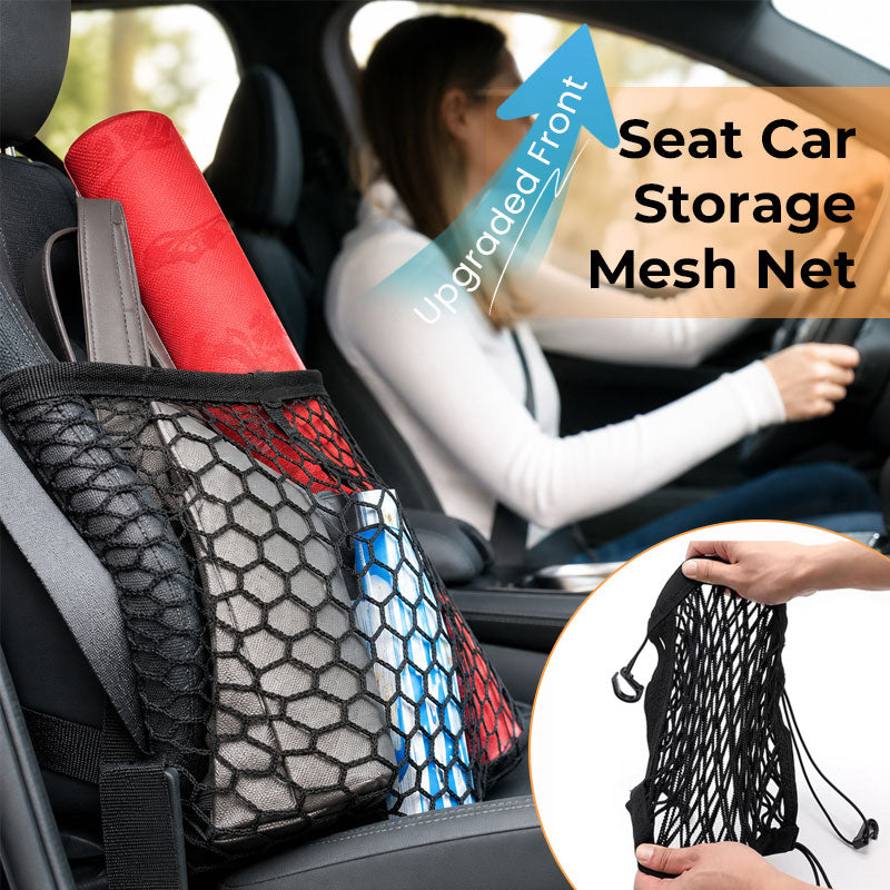 🚗 Upgraded Front Seat Car Storage Net Organizer