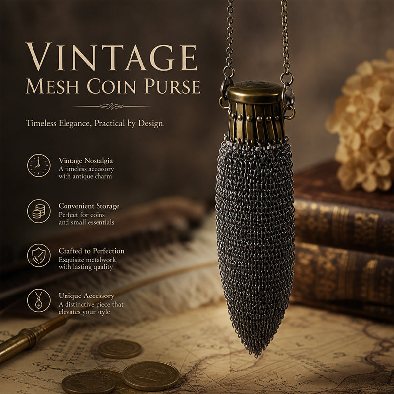 Vintage-Inspired Chainmail Coin Purse