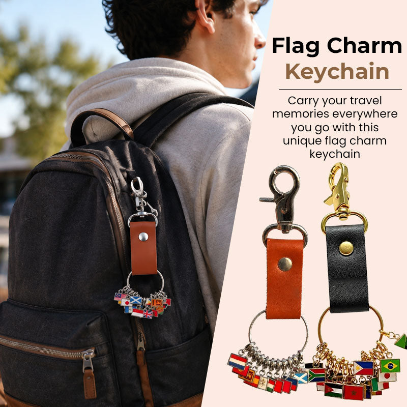 🌍 Flag Charm Keychain