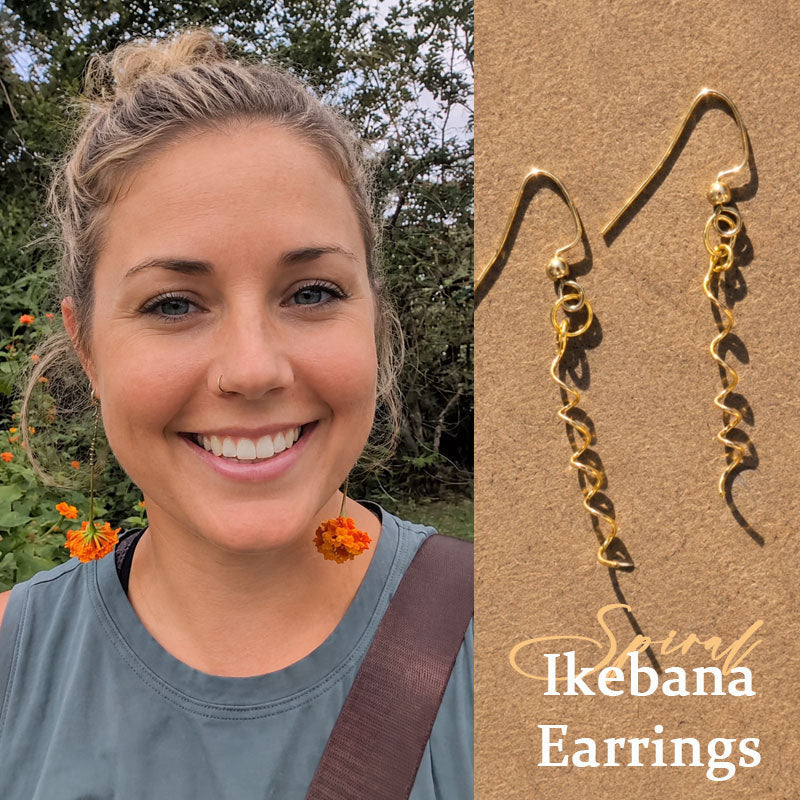 ✨Spiral Ikebana Earrings