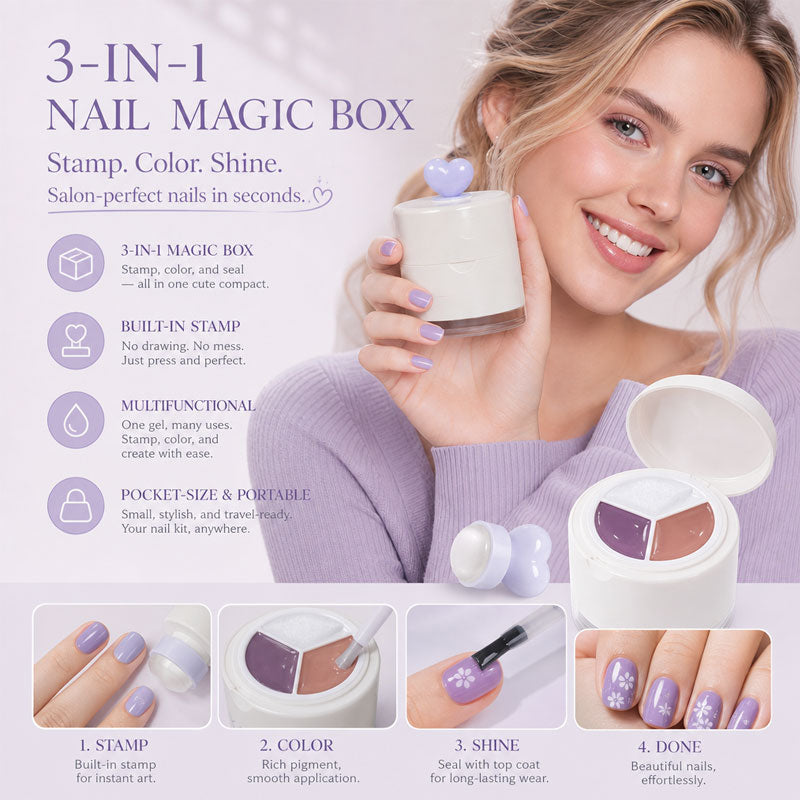 💅 3-in-1 Magic Box Solid Nail Gel