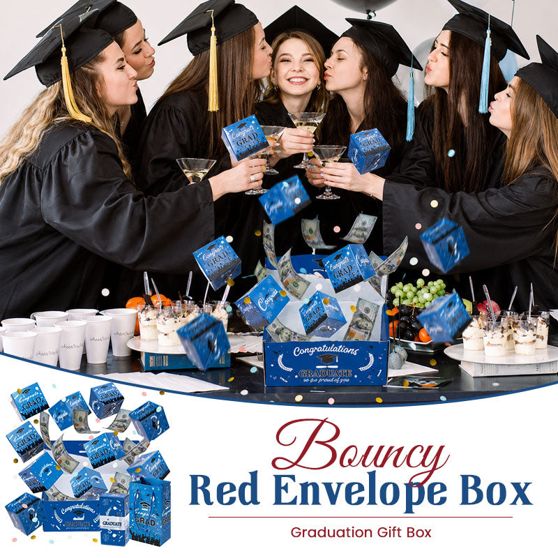 🎓 Bouncy Red Envelope Box Graduation Gift Box