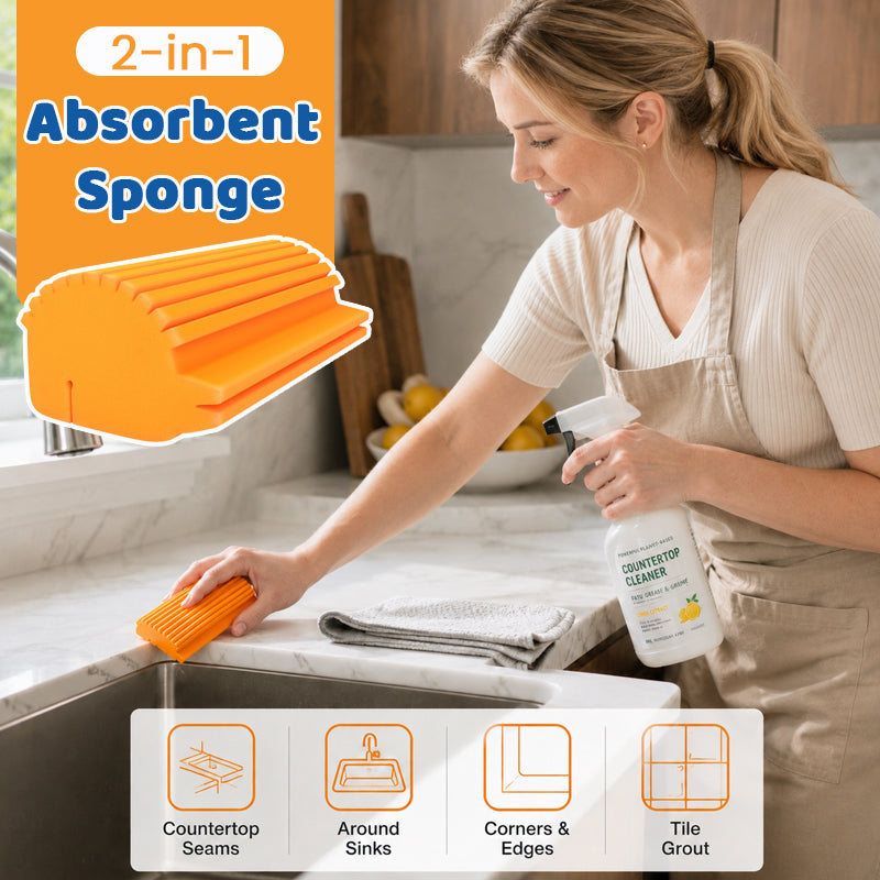 🧽 2-in-1 Absorbent Sponge