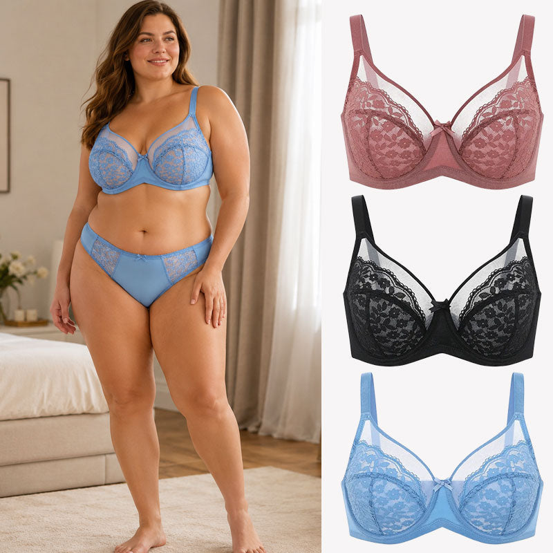 Elegant Lace Trim Push-Up Bra for Everyday Comfort & Style ✨💕🌸