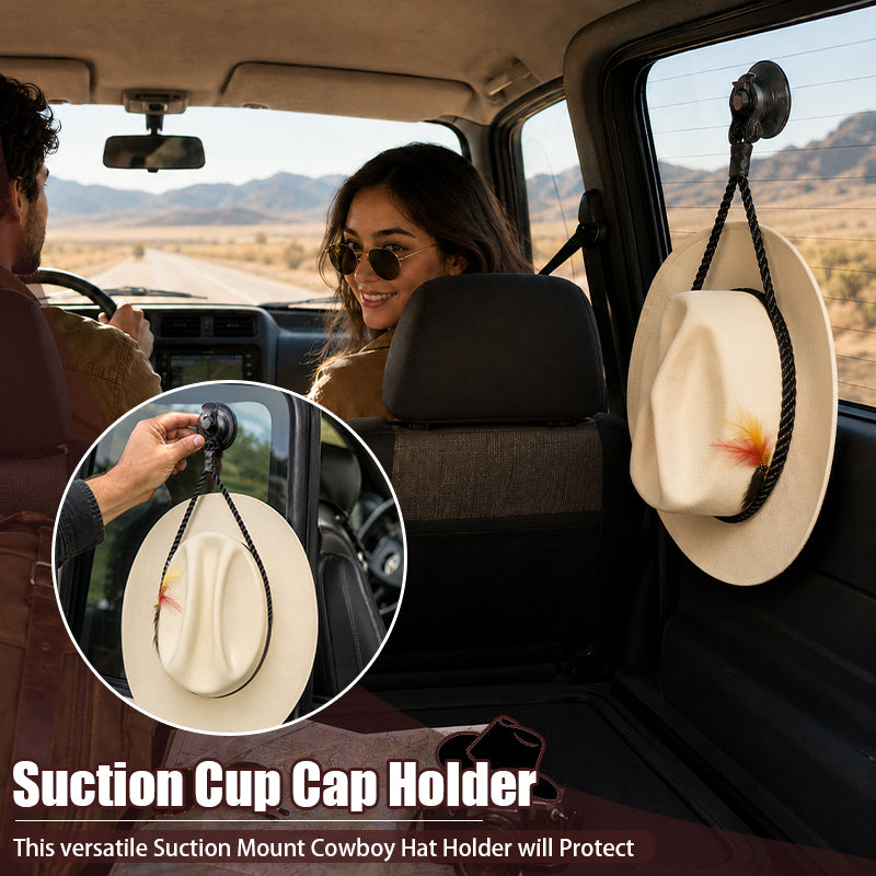 🤠Suction Cup Cap Holder – Space-Saving Hat Organizer