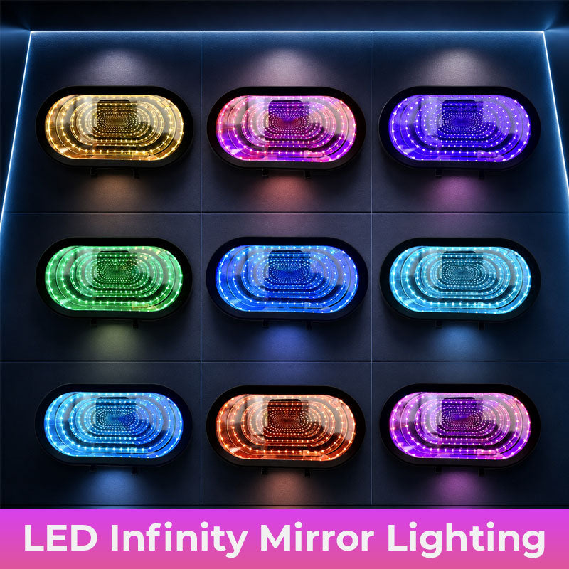 🔑 Infinity Mirror Garage Key Holder