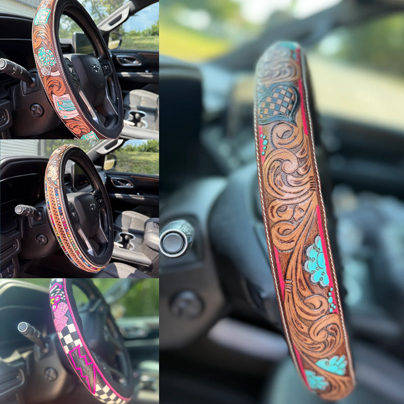 💥Limited-time offer🤠 Western Cowboy Steering Wheel Cover