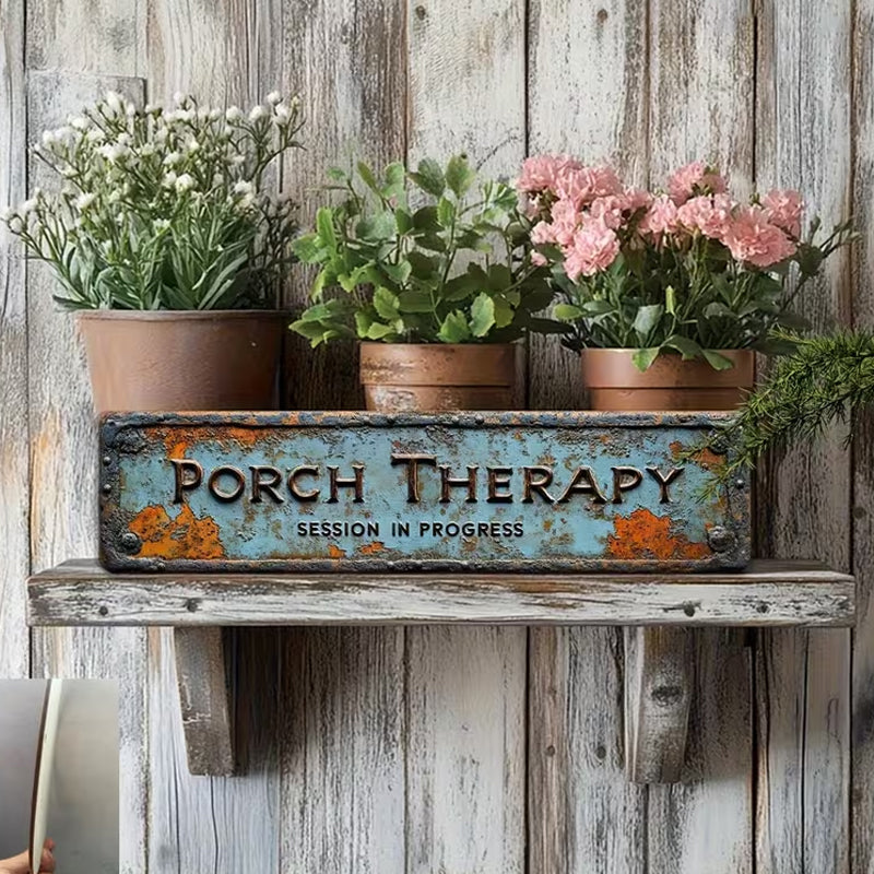 ✨Country-style "Porch Healing" Metal Sign