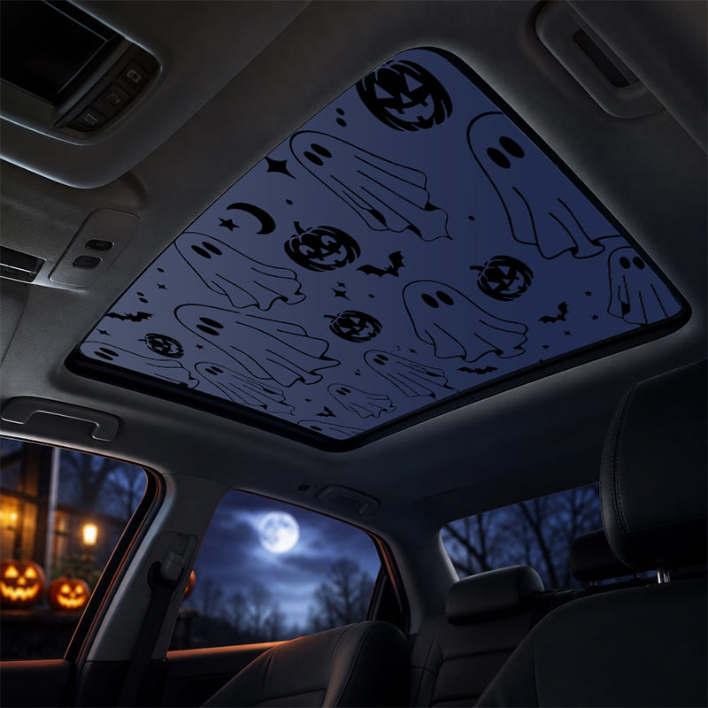 🎃👻Spooky Fun: Ghost & Pumpkin Sunroof Car Decal