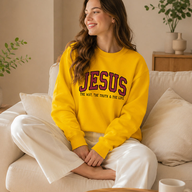 Christian Sweatshirt JE Hoodie Faith Sweatshirt - The Way, The Truth & The Life✝️