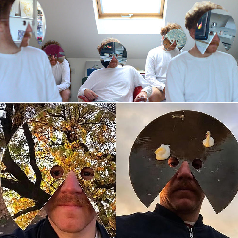 Novel Mirror Face Mask for Creative Outdoor Photography🤩