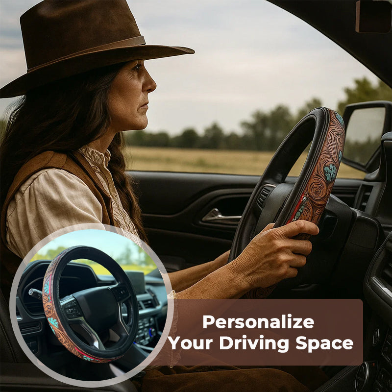 💥Limited-time offer🤠 Western Cowboy Steering Wheel Cover