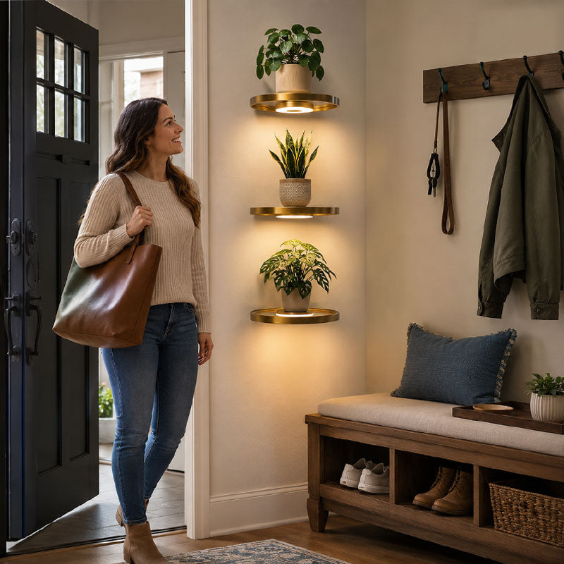 Floating Wall Shelf with Built-in Ambient LED Light💡✨