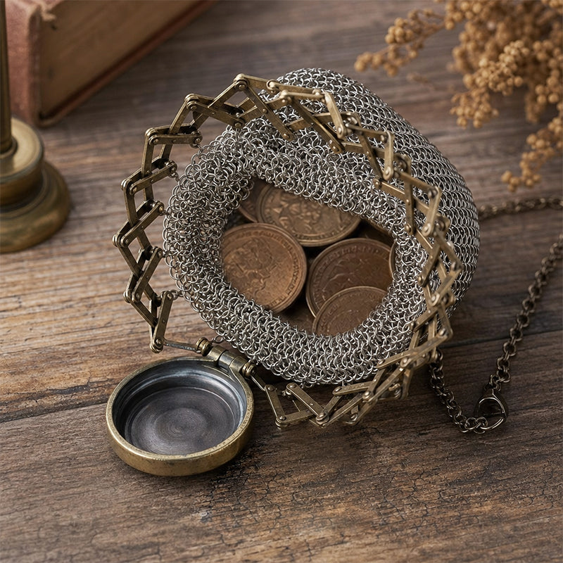 Vintage-Inspired Chainmail Coin Purse