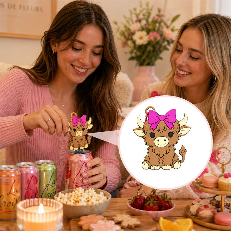 🥤Adorable Highland Cow Nail-Saving Can Opener