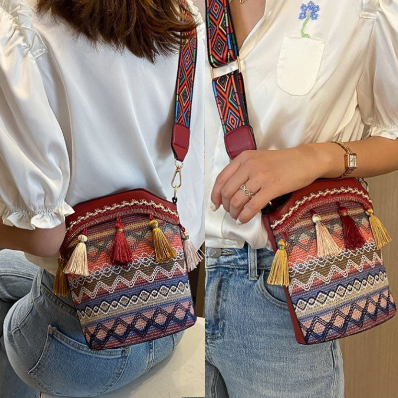 ✨2026 New Handmade Fringed Bucket Bag