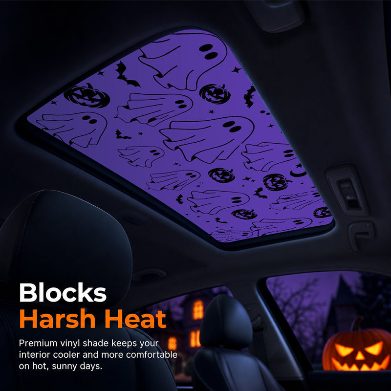 🎃👻Spooky Fun: Ghost & Pumpkin Sunroof Car Decal