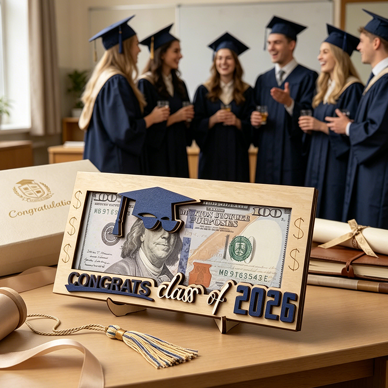Creative Wallet For 2026 Graduation Season - Cash Organizer 🎓 — A Creative Way to Celebrate Their Big Achievement