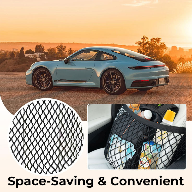🚗 Upgraded Front Seat Car Storage Net Organizer