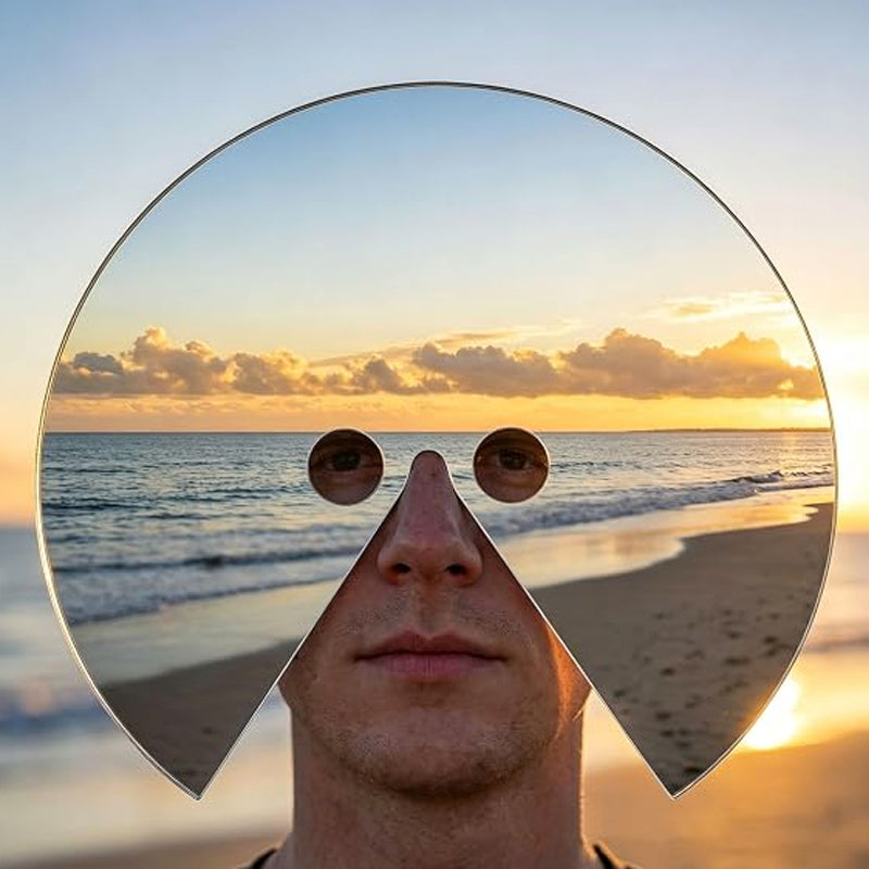 Novel Mirror Face Mask for Creative Outdoor Photography🤩