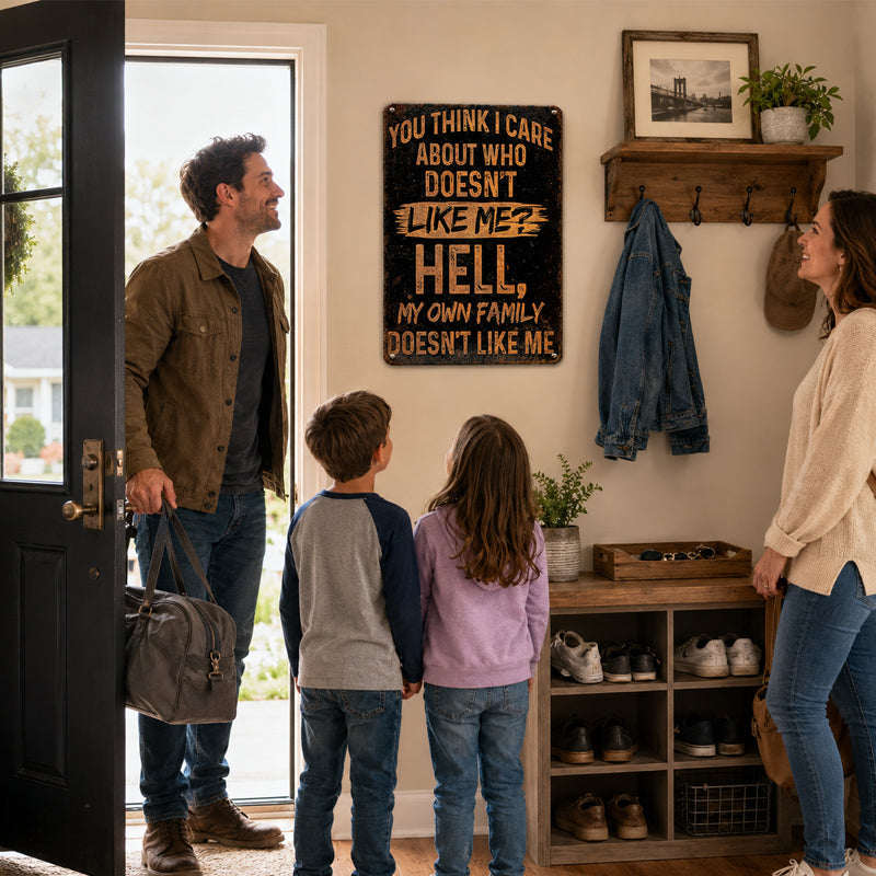 😂Funny And Satirical Family Humor Metal Sign