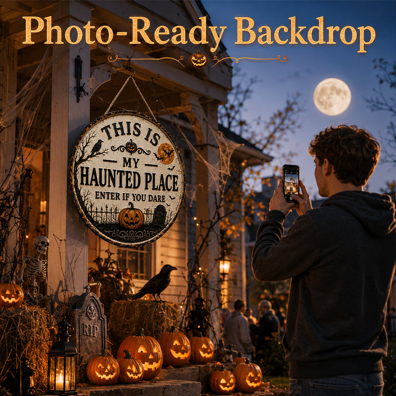 🎃This Is My Haunted Place Halloween Door Sign
