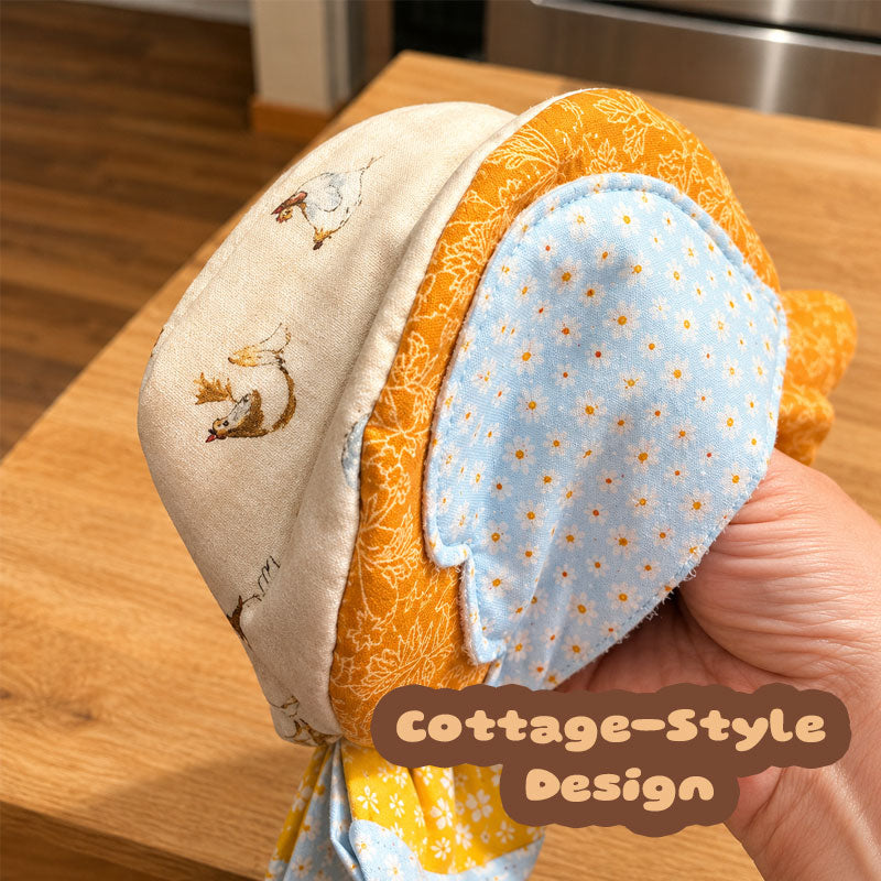 Cute Chick Shaped Heat Resistant Oven Mitt 🐥✨🍳