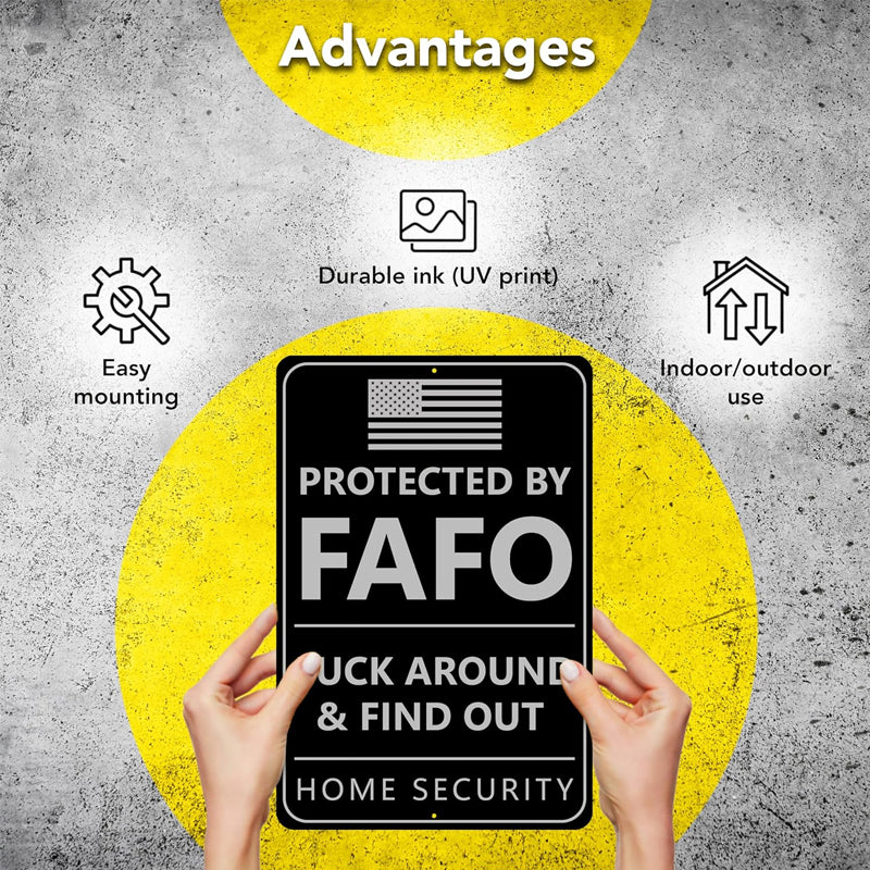 📢📢LAST DAY SALE 50% OFF😎Protected By FAFO Metal Sign