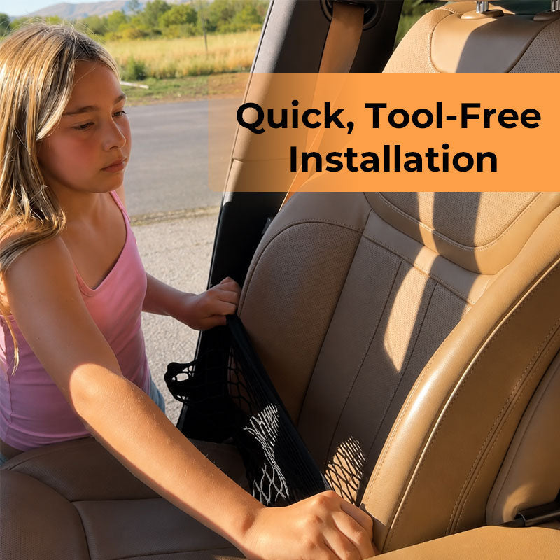 🚗 Upgraded Front Seat Car Storage Net Organizer