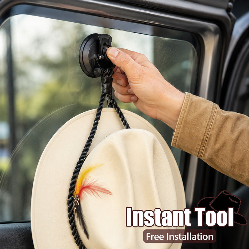 🤠Suction Cup Cap Holder – Space-Saving Hat Organizer