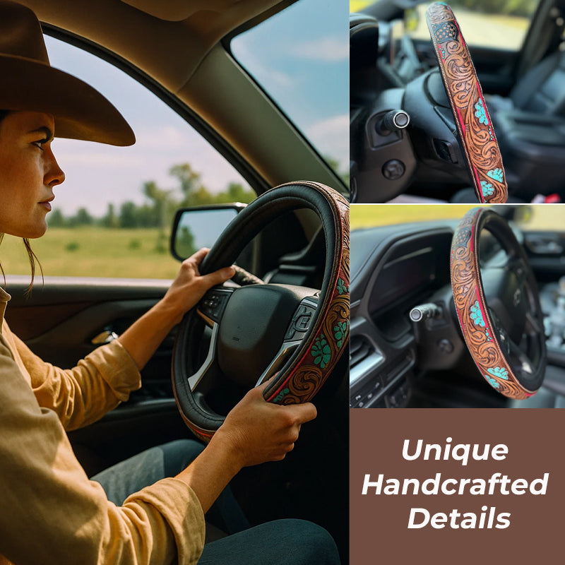 💥Limited-time offer🤠 Western Cowboy Steering Wheel Cover