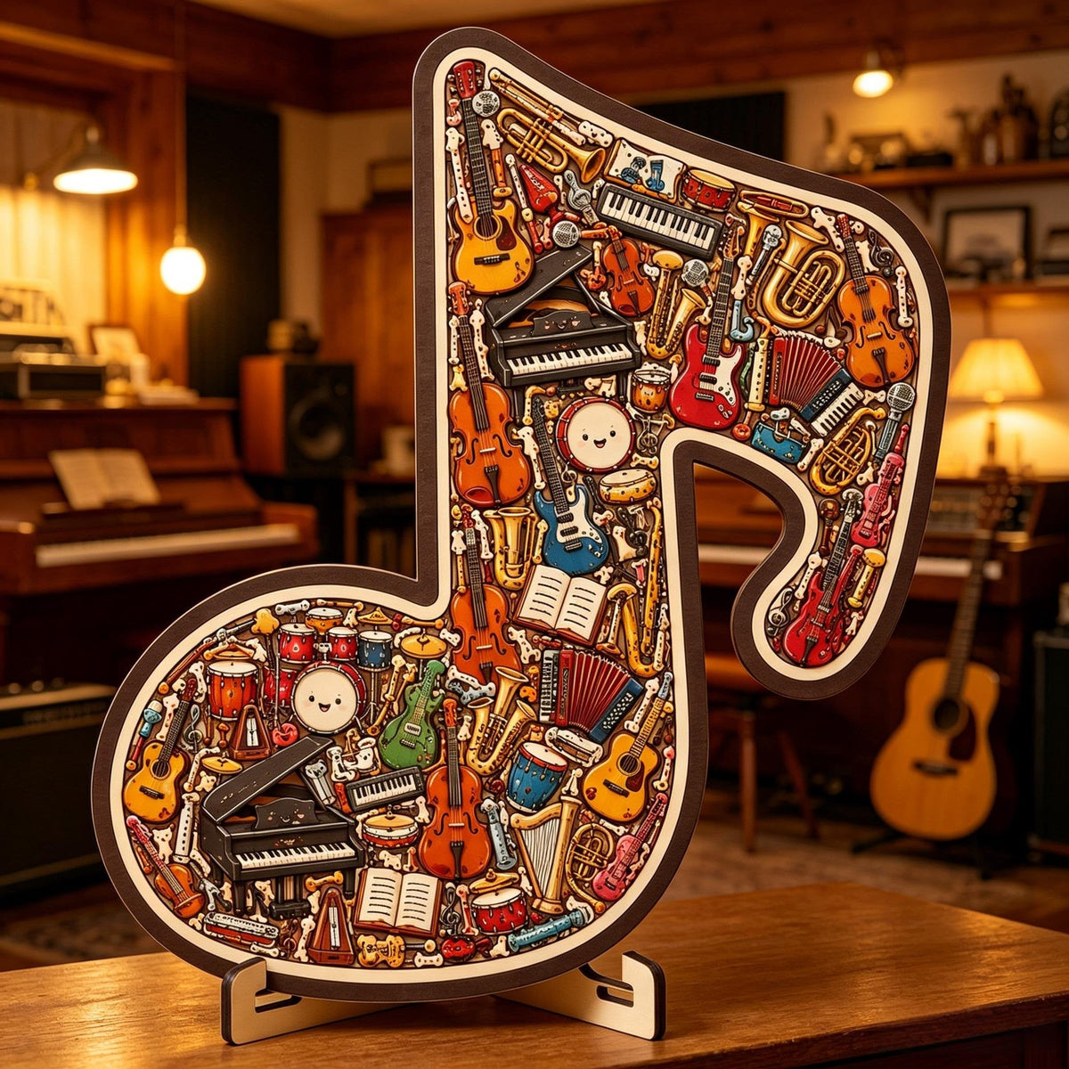 🎶Musical Note Instrument Jigsaw Puzzle Ornament