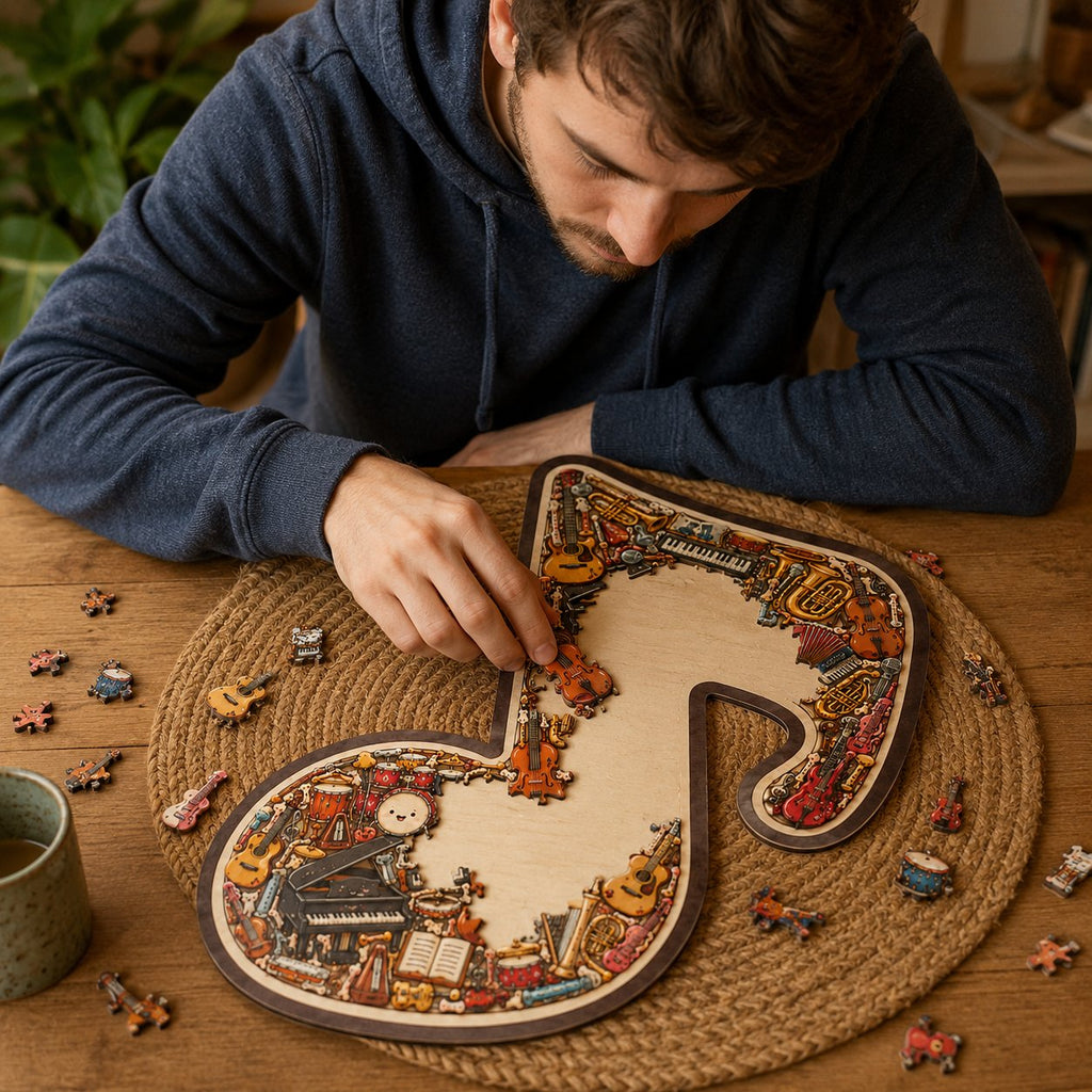 🎶Musical Note Instrument Jigsaw Puzzle Ornament