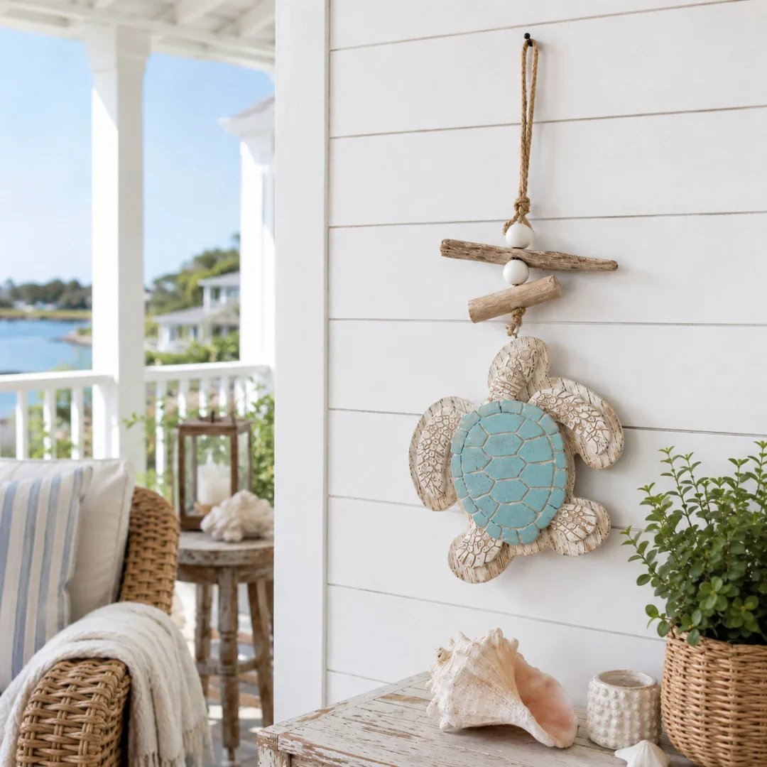 Glow-in-the-Dark Coastal Turtle Wall Hanging 🐢