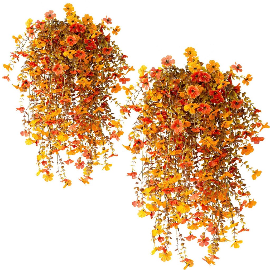⏳LAST DAY SPECIAL PRICE: $9.99!!🌷Outdoor cascading daisy and eucalyptus flowers – UV resistant